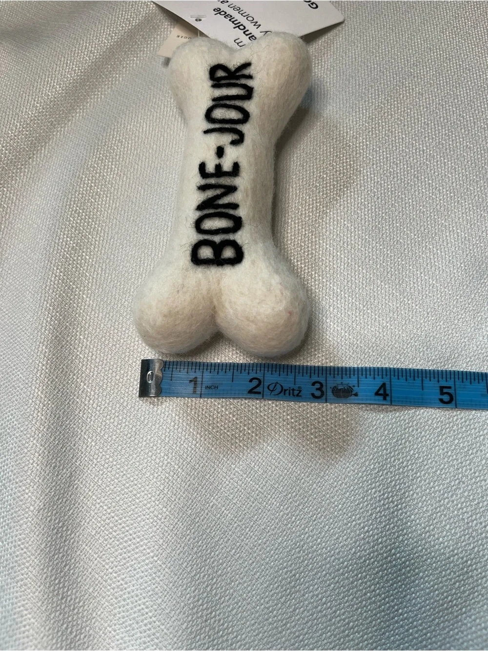 Bone-Jour 100% Wool Dog Bone Toy Plush